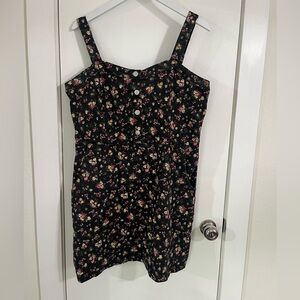 No Boundaries Black Floral Mini Dress